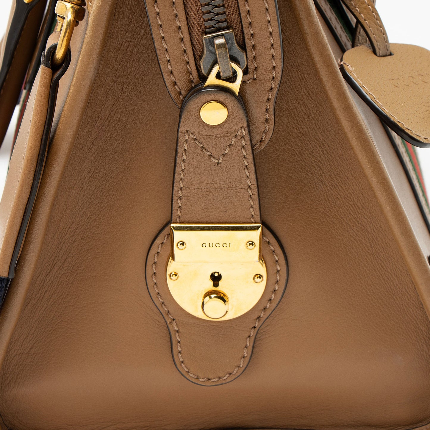 Gucci Leather Ophidia Bauletto Medium Satchel