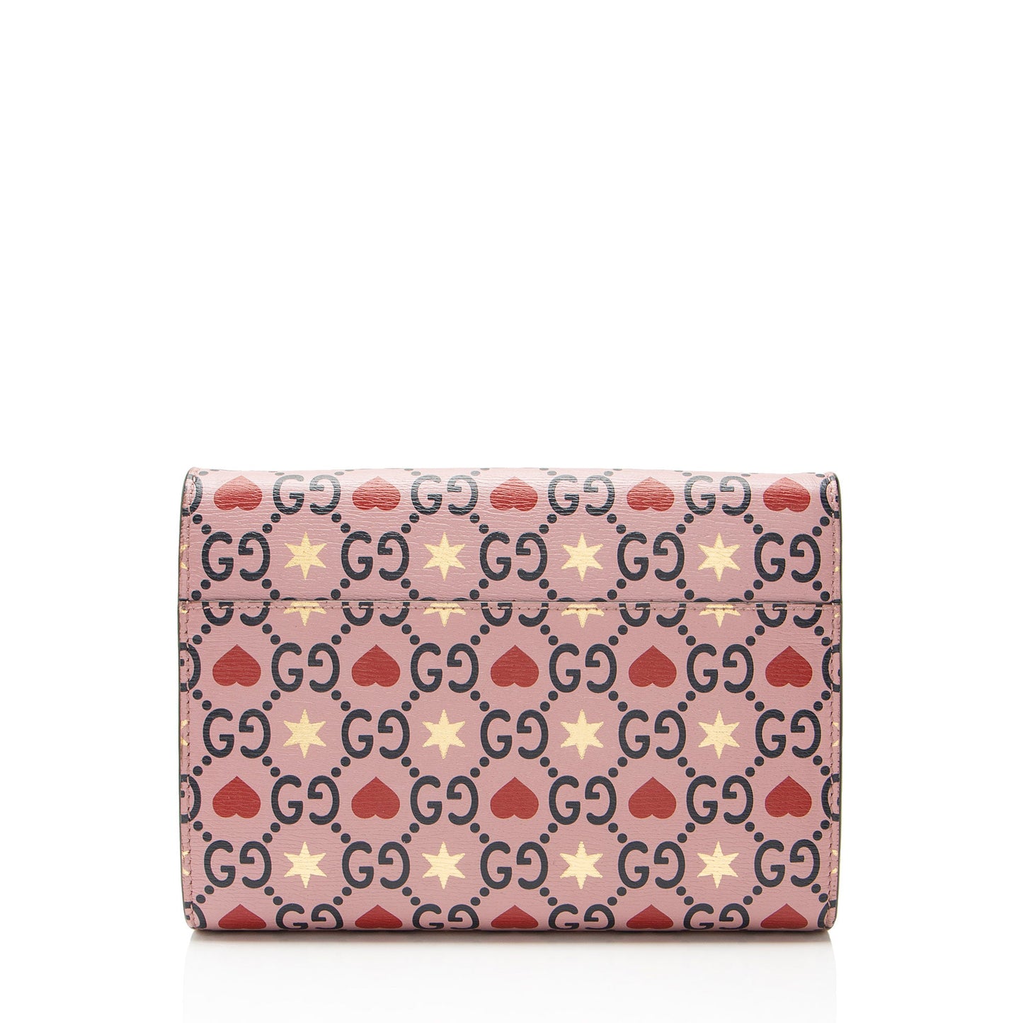 Gucci Leather Crystal Valentines Dionysus Chain Wallet