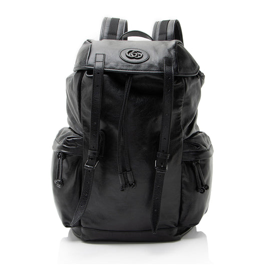 Gucci Leather Double G Backpack