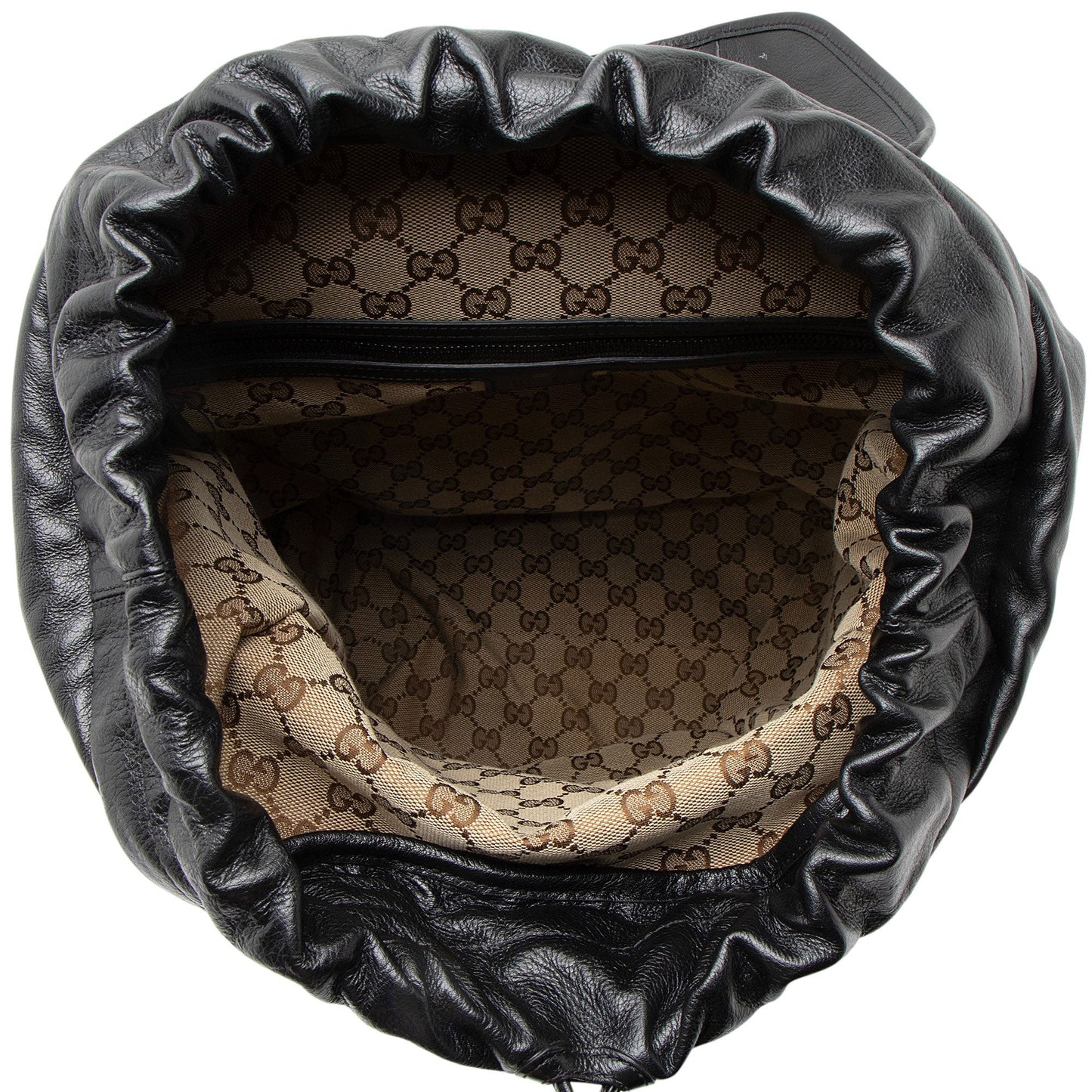 Gucci Leather Double G Backpack