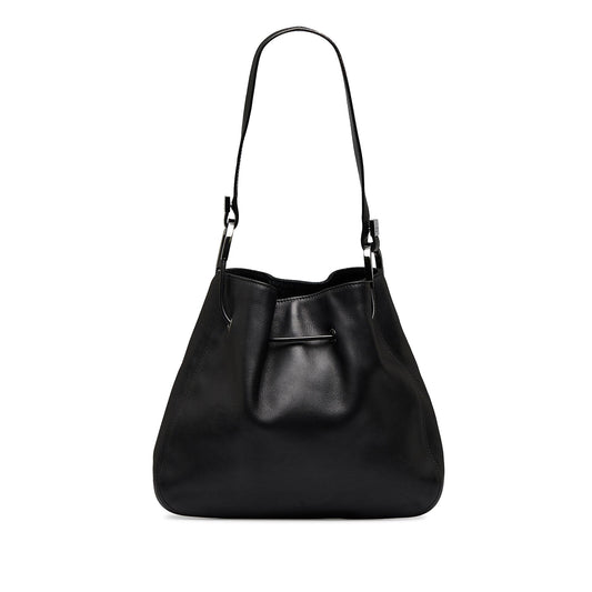 Gucci Leather Drawstring Shoulder Bag (SHG-RSAtpw)