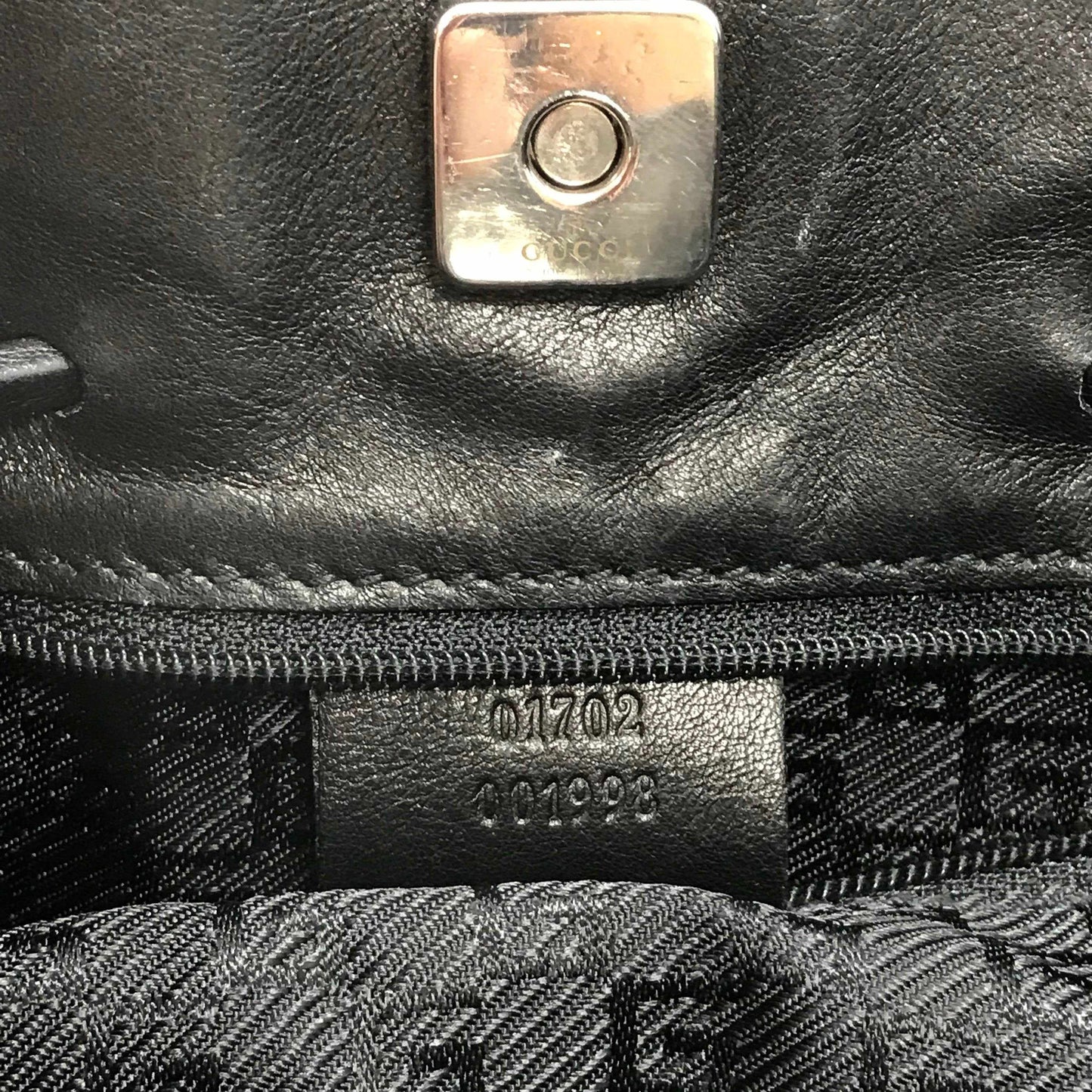 Gucci Leather Drawstring Tote