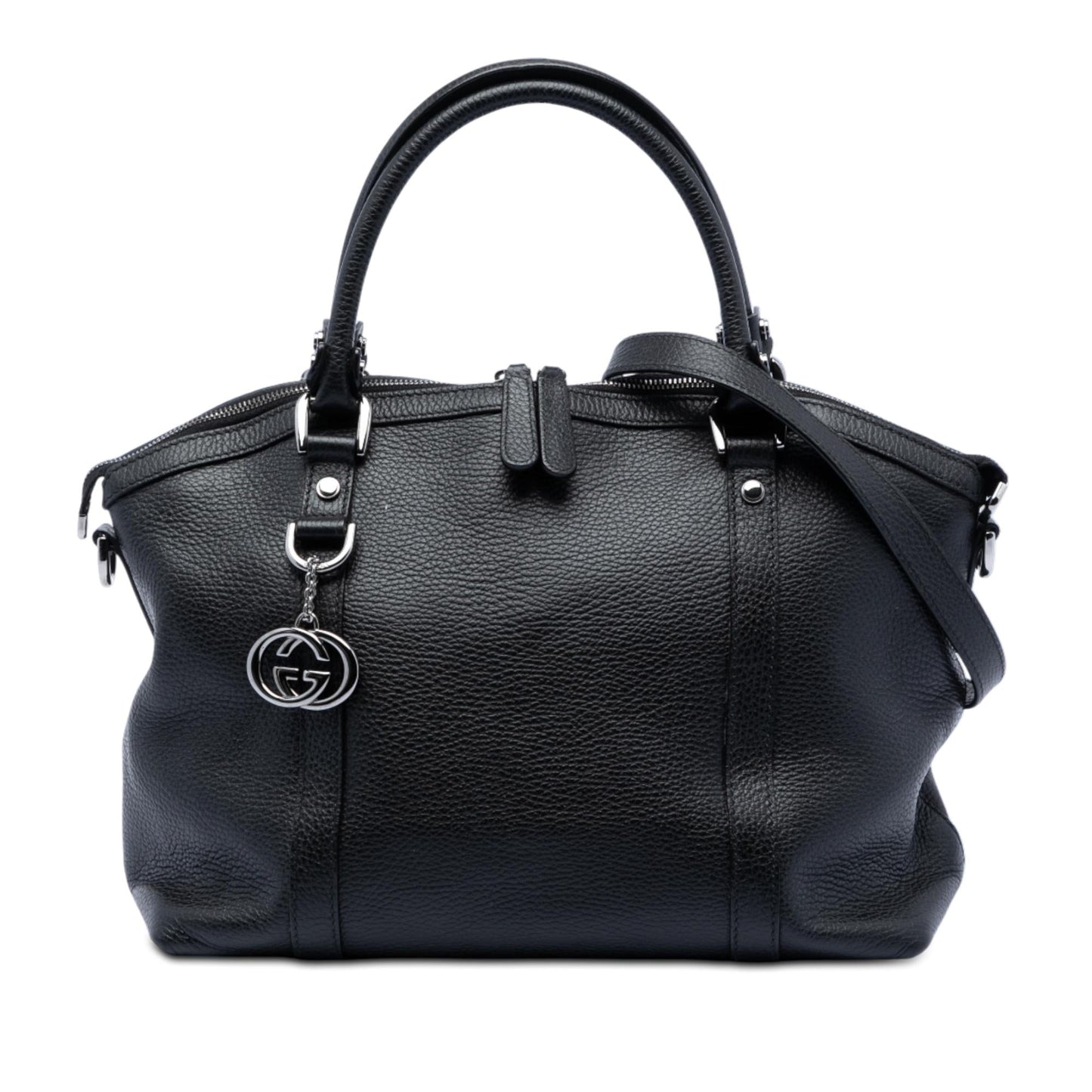 Gucci Leather GG Charm Dome Satchel