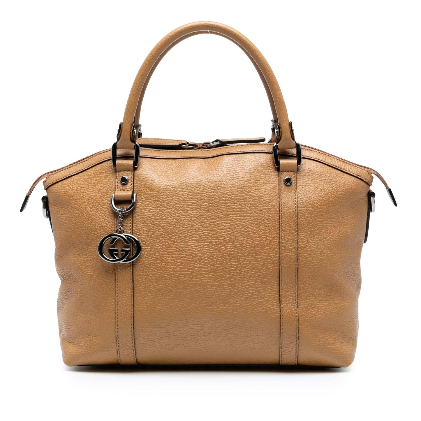 Gucci Leather GG Charm Dome Satchel