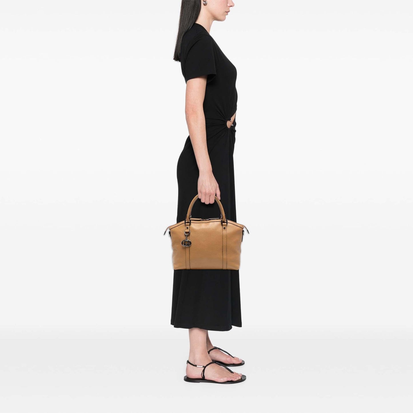 Gucci Leather GG Charm Dome Satchel