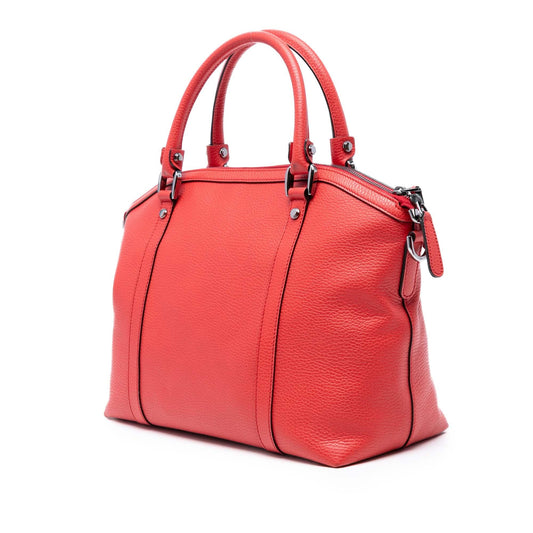 Gucci Leather GG Charm Dome Satchel