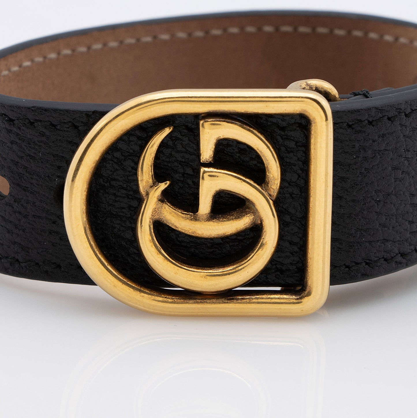 Gucci Leather GG Marmont Bracelet