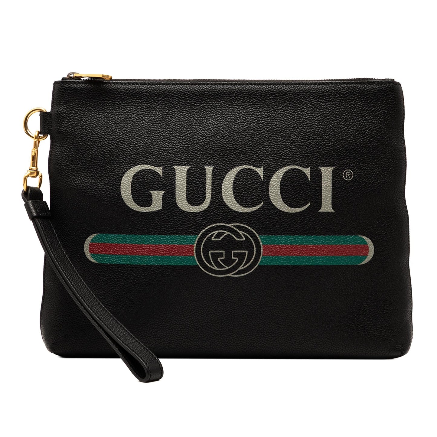 Gucci Leather Logo Clutch