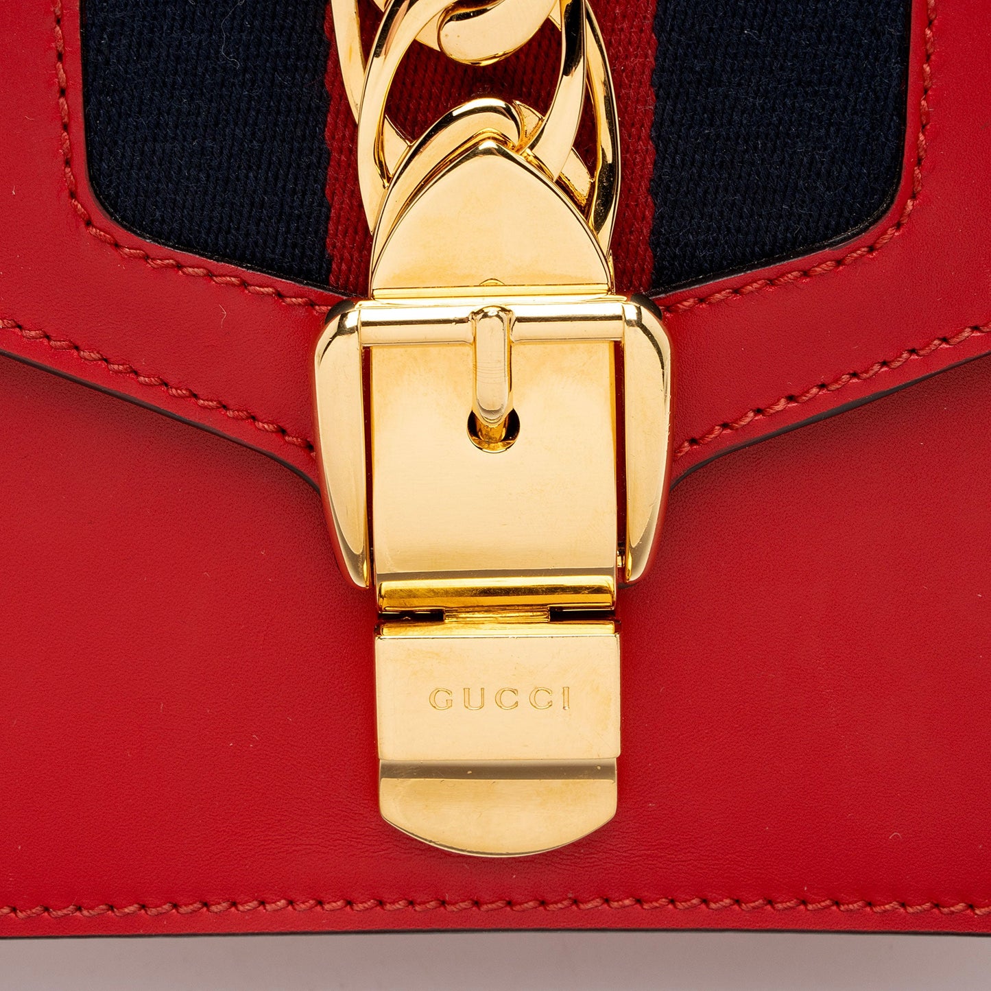 Gucci Leather Sylvie Mini Chain Bag
