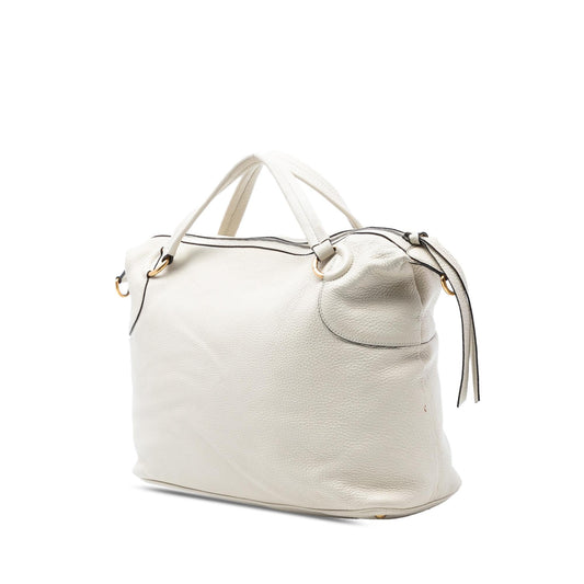 Gucci Leather Twill Satchel