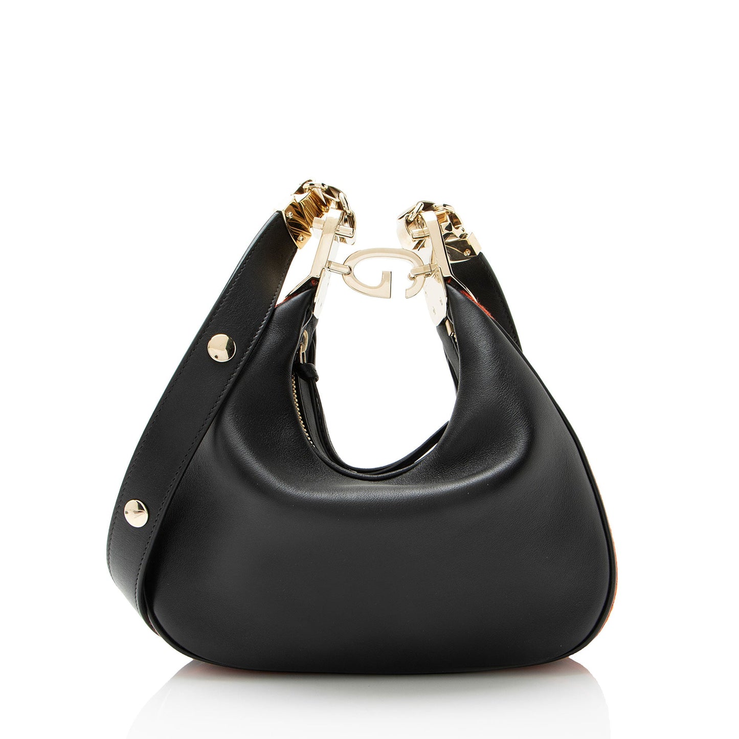 Gucci Leather Web Attache Small Shoulder Bag