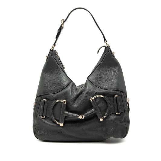 Gucci Leather Web Horsebit Heritage Hobo