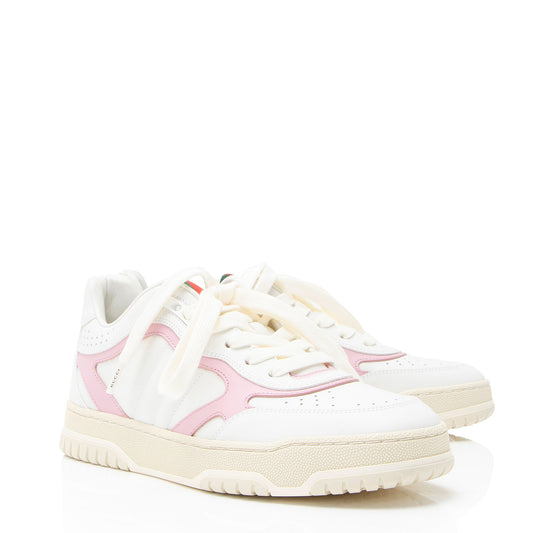 Gucci Leather Web Sneakers - Size 8.5 / 38.5