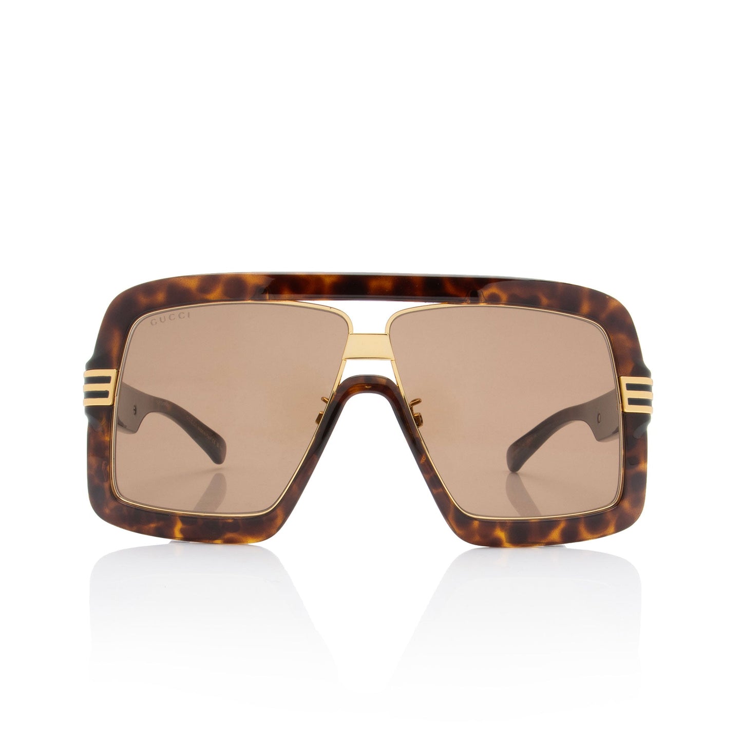 Gucci Logo Acetate Oversize Avaitor Sunglasses