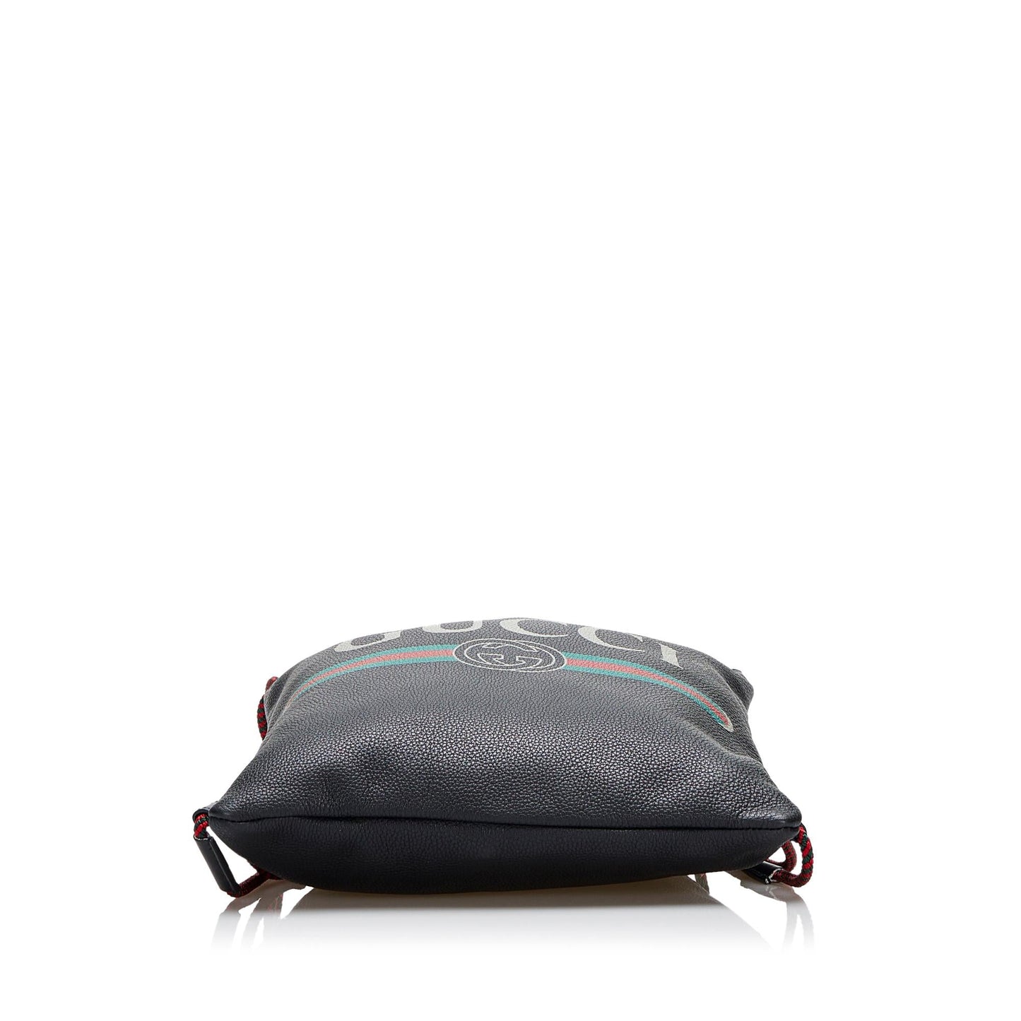 Gucci Logo Drawstring Leather Backpack (SHG-f1YPPC)