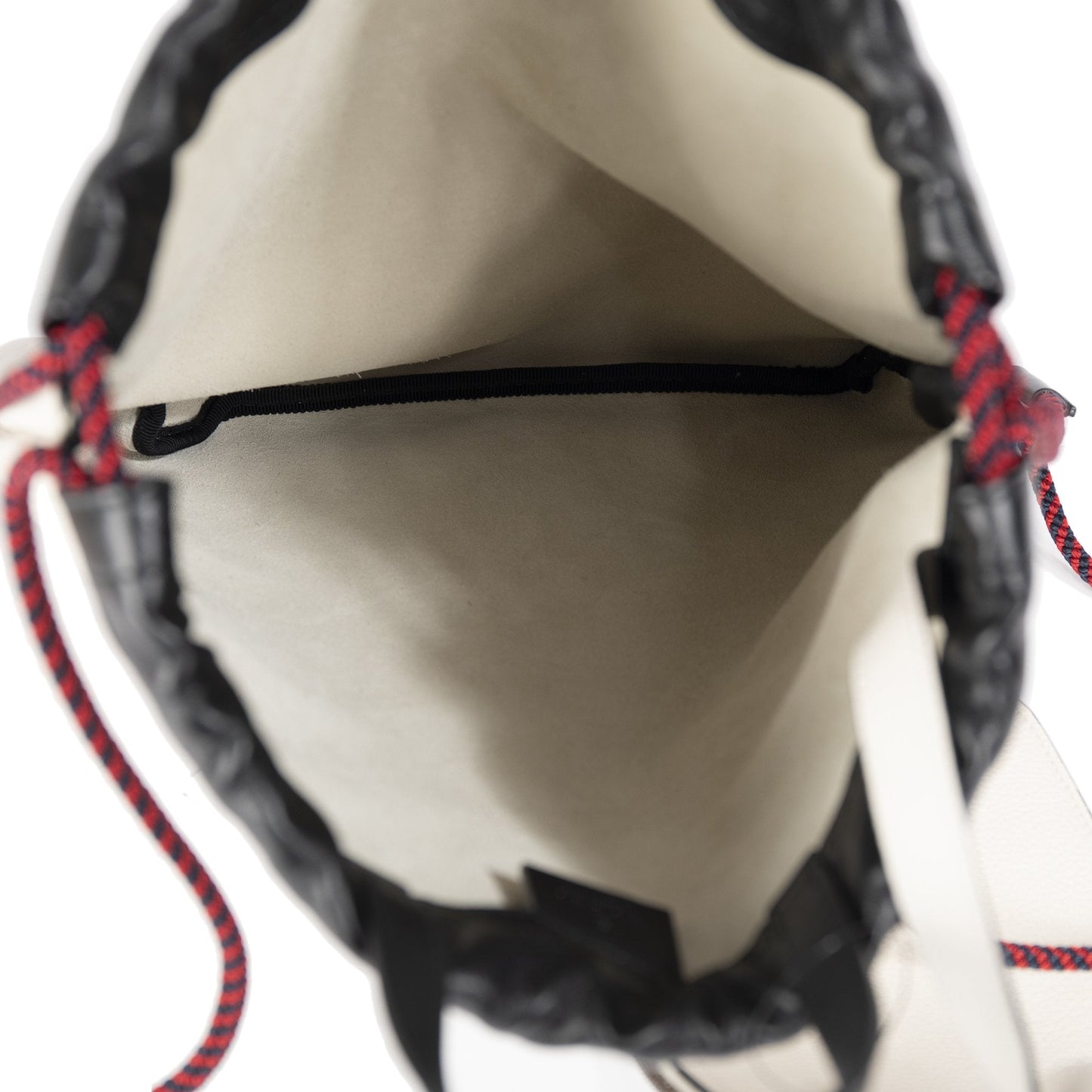 Gucci Logo Print Leather Drawstring Backpack