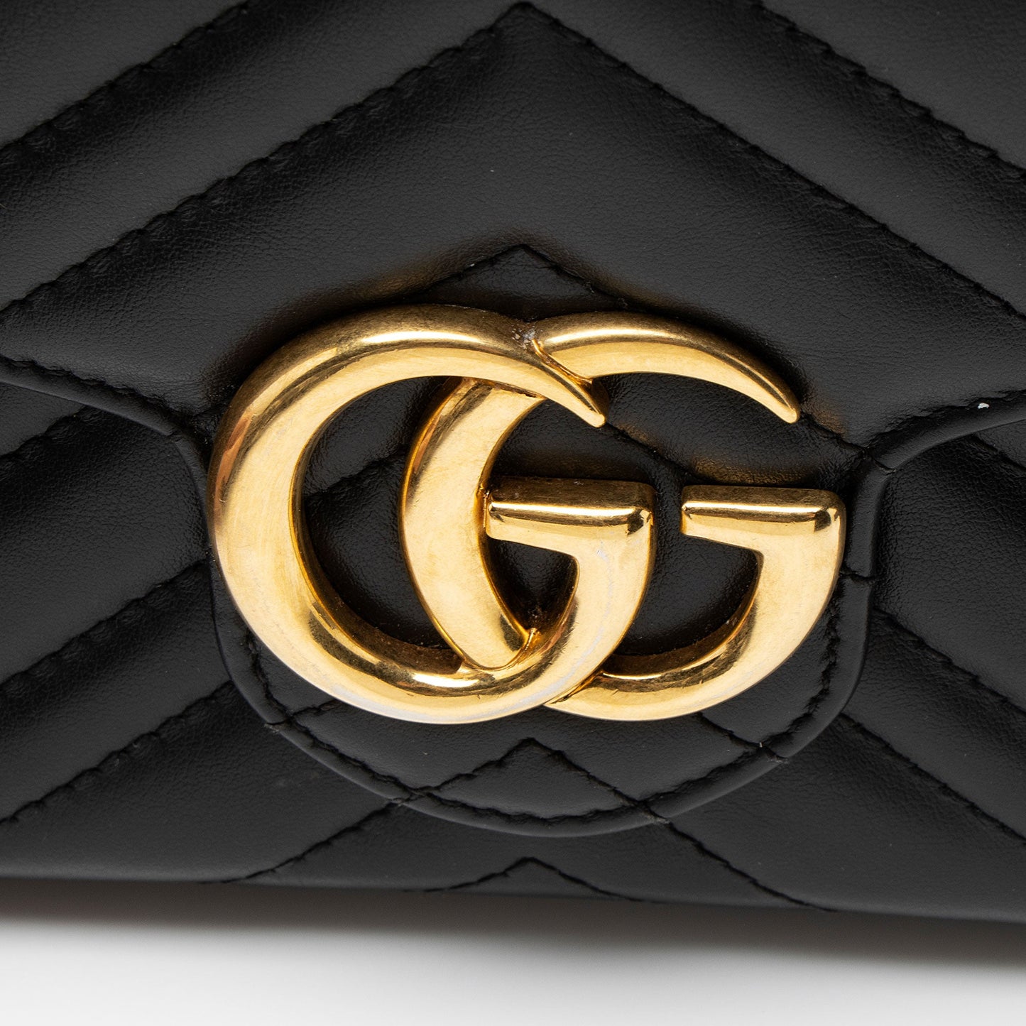 Gucci Matelasse Leather GG Marmont Wallet on Chain