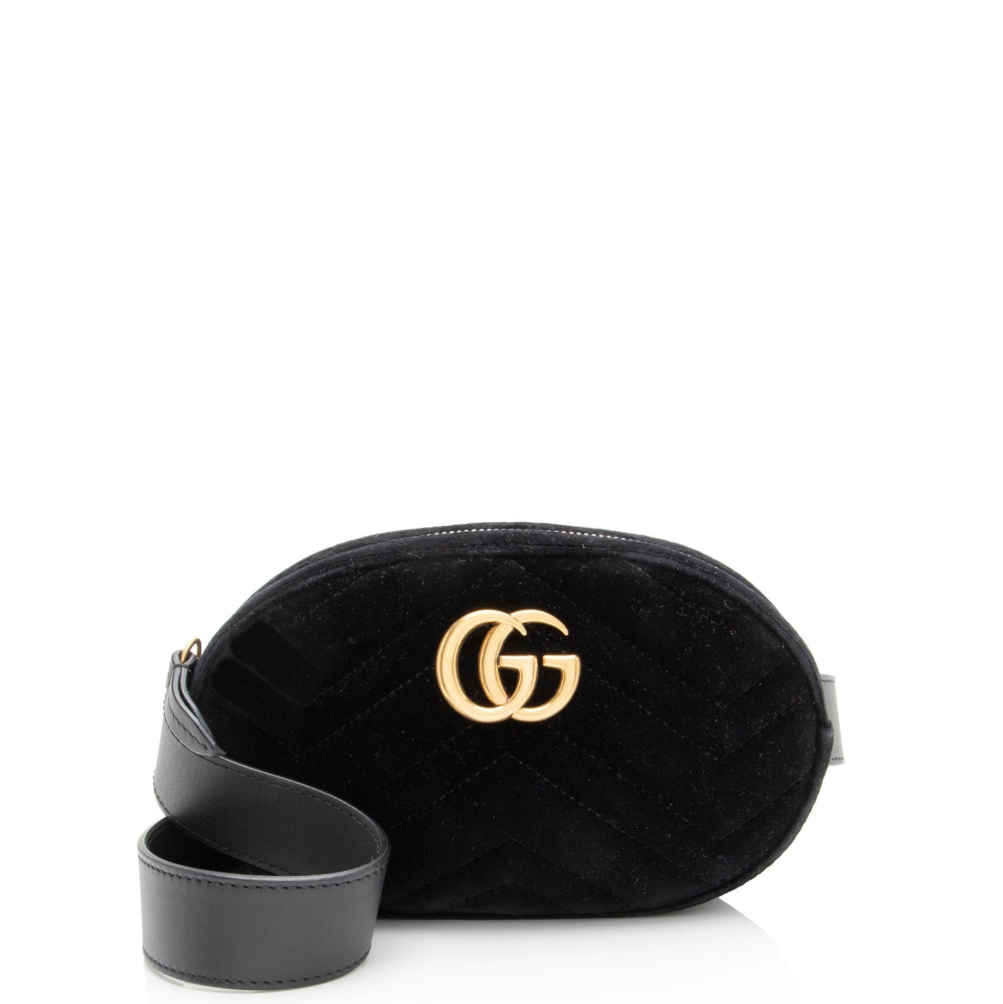 Gucci Matelasse Velvet GG Marmont Belt Bag - Size 34 / 85