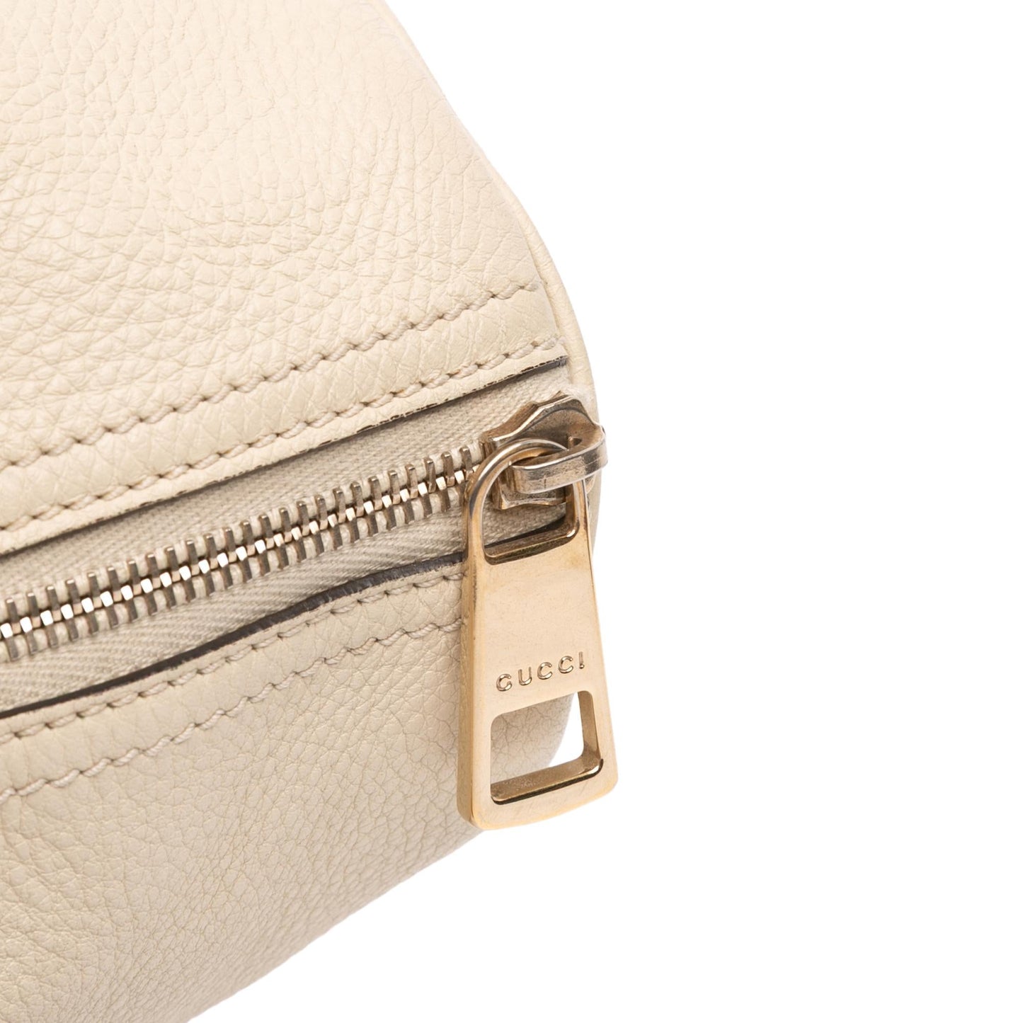 Gucci Medium Calfskin Bamboo Shopper Boston Bag