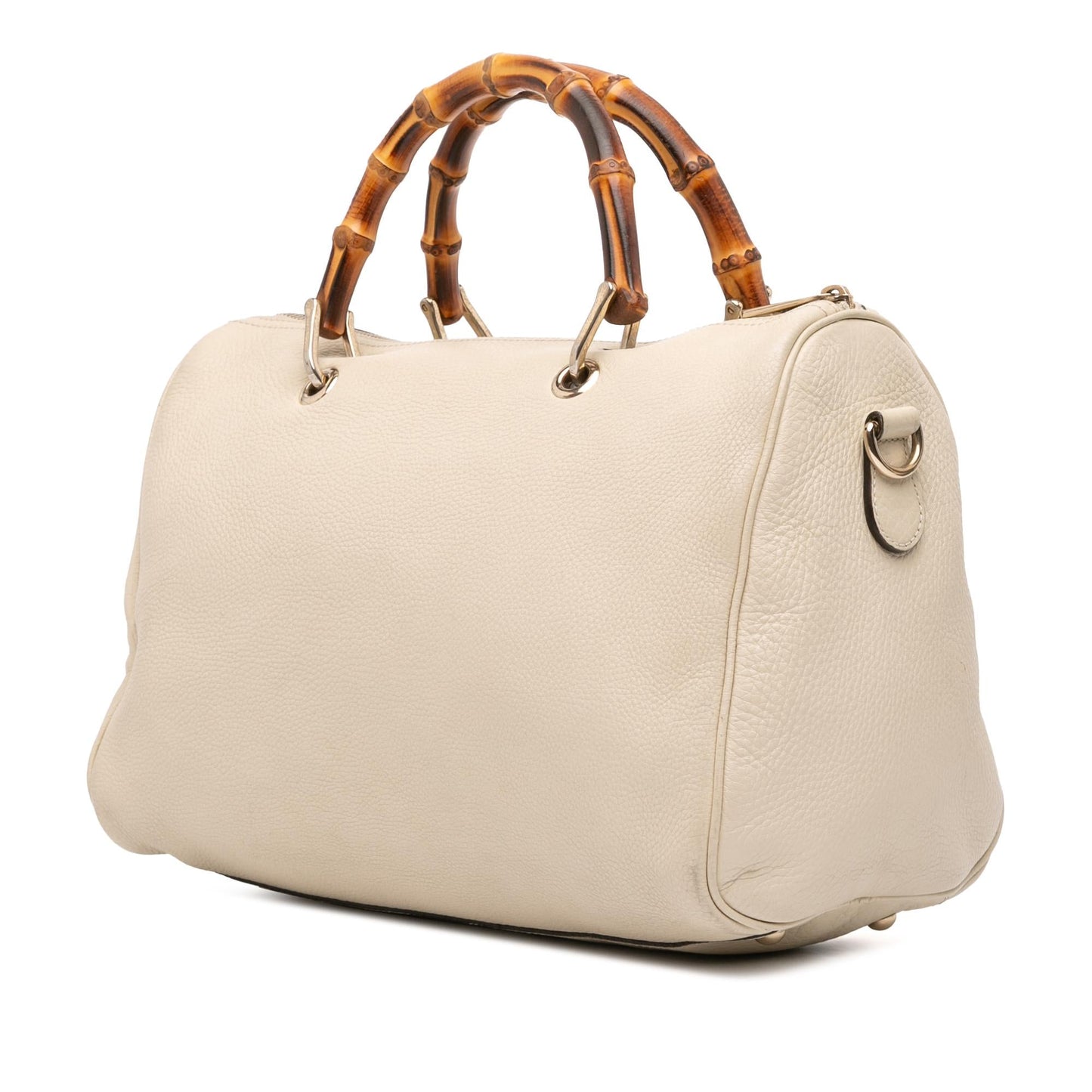 Gucci Medium Calfskin Bamboo Shopper Boston Bag