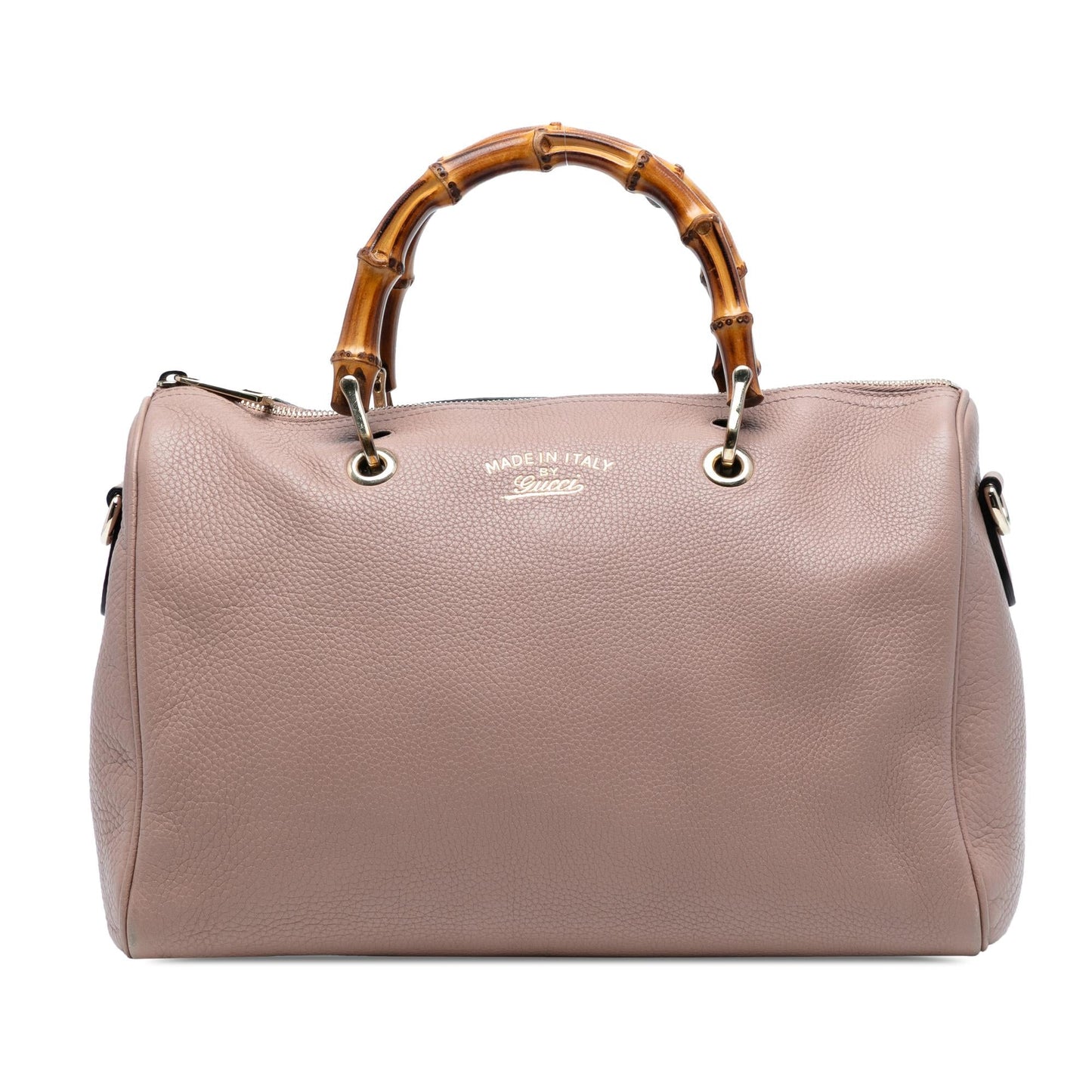 Gucci Medium Calfskin Bamboo Shopper Boston Bag
