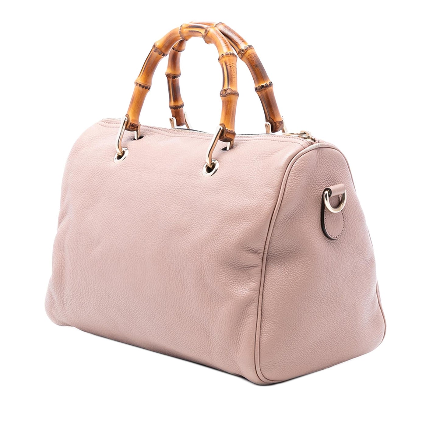 Gucci Medium Calfskin Bamboo Shopper Boston Bag