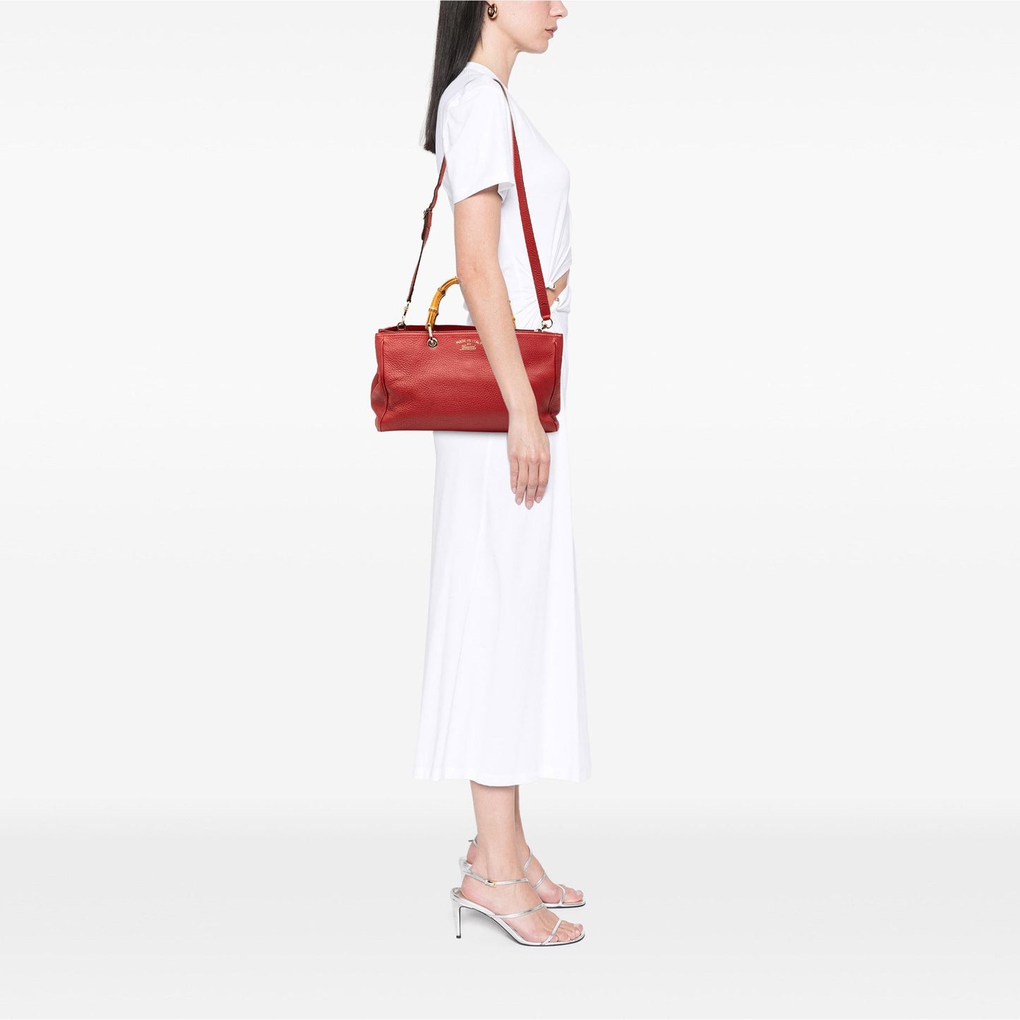 Gucci Medium Calfskin Bamboo Shopper Satchel