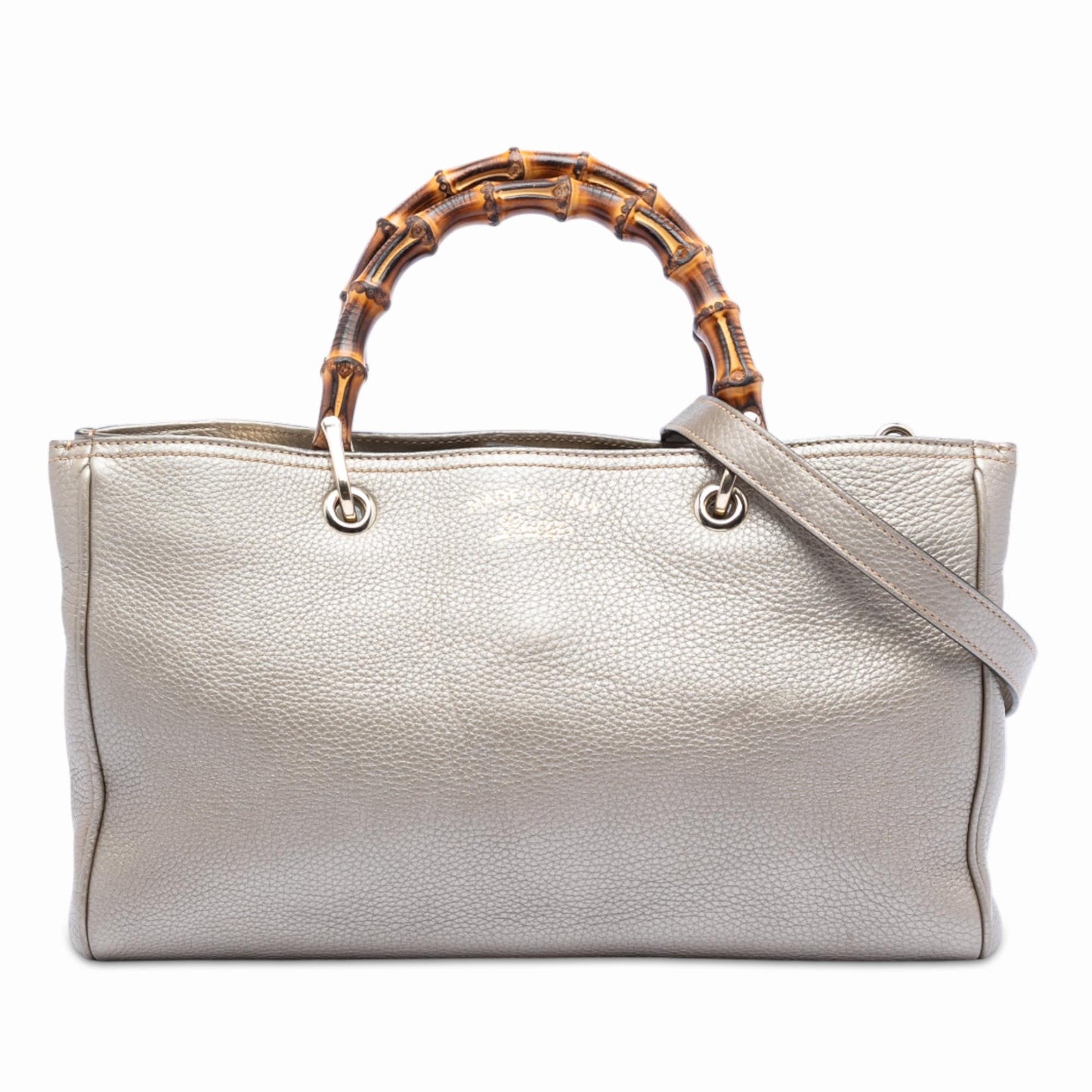 Gucci Medium Calfskin Bamboo Shopper Satchel