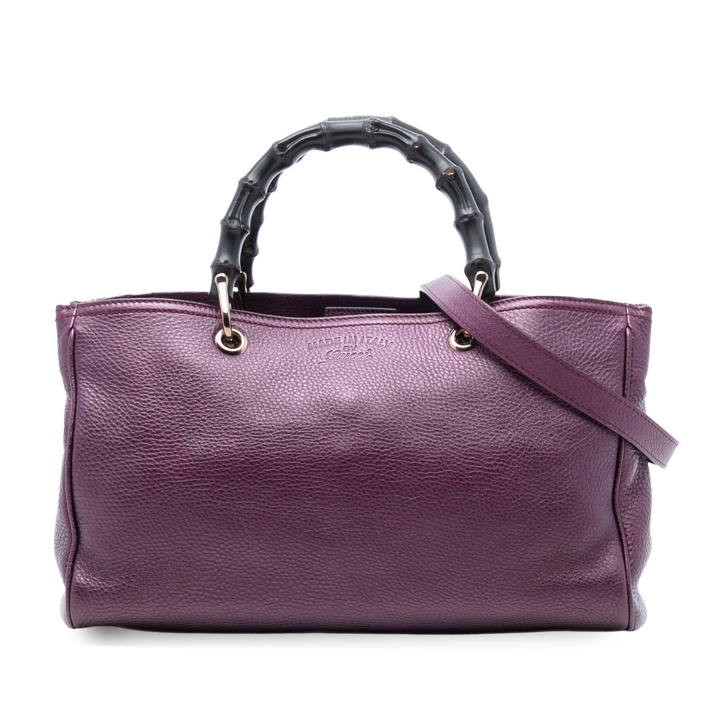 Gucci Medium Calfskin Bamboo Shopper Satchel