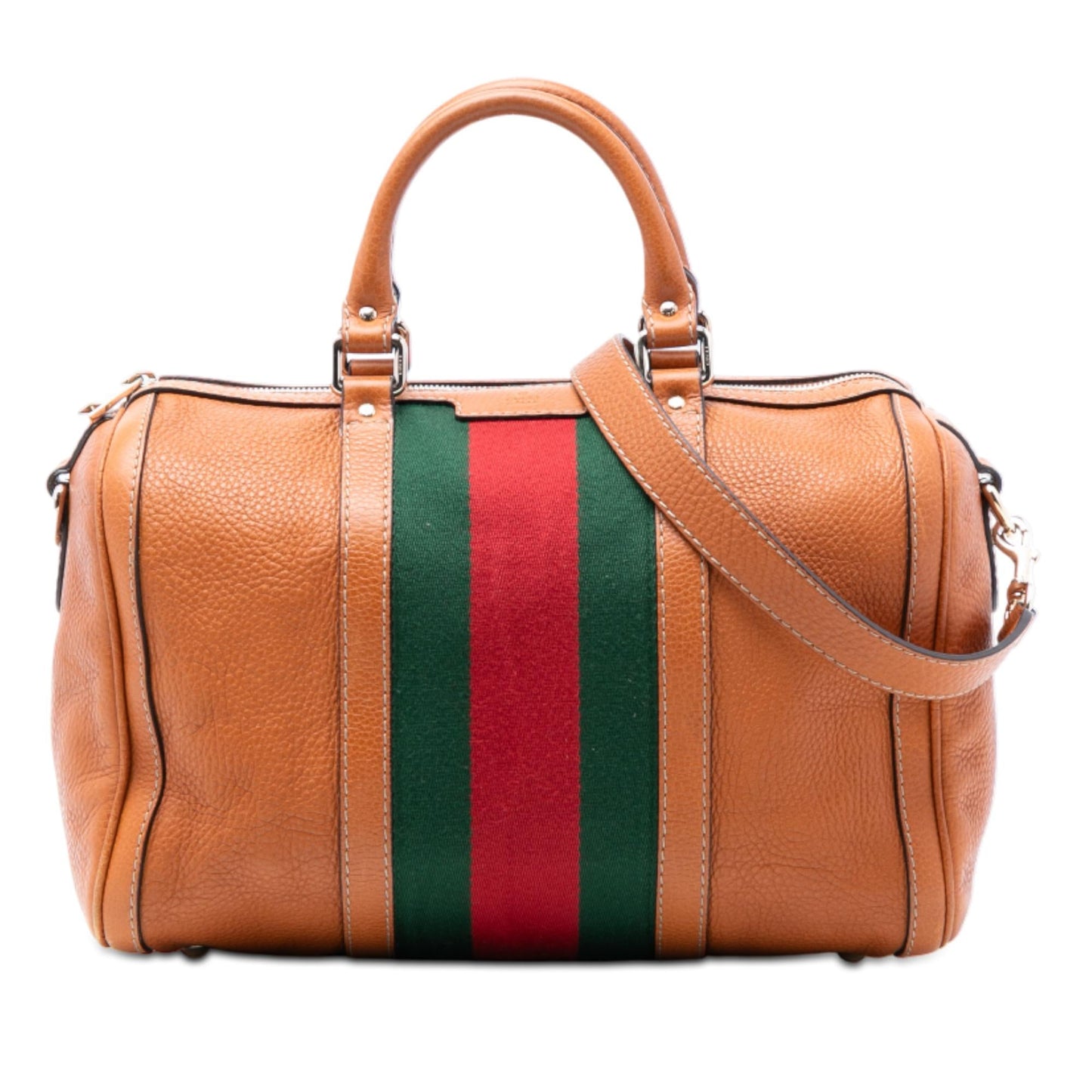 Gucci Medium Calfskin Web Joy Boston Bag