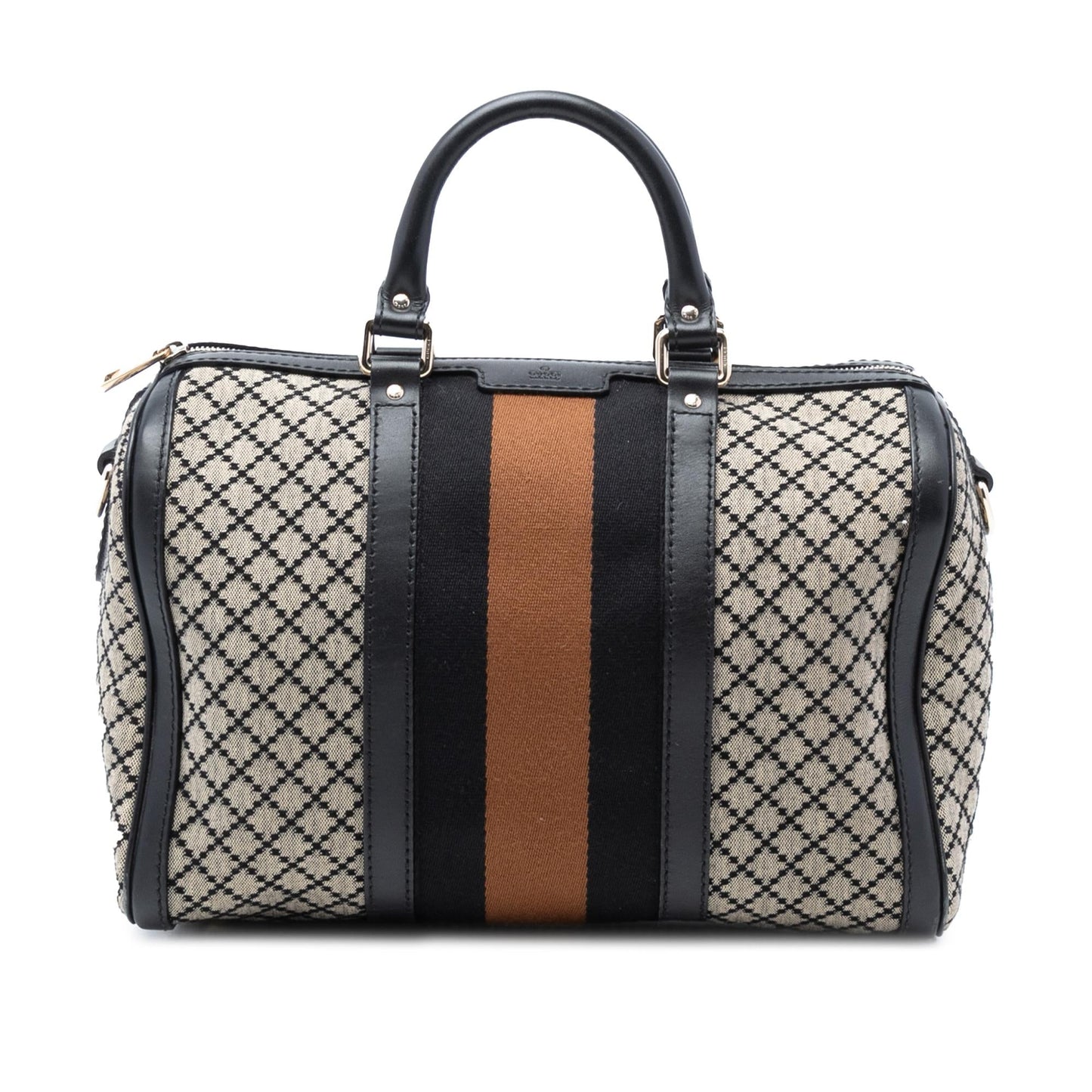 Gucci Medium Diamante Canvas Web Joy Boston Bag