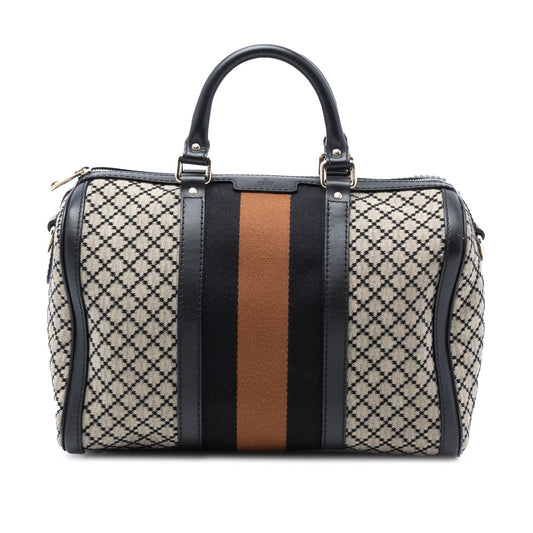 Gucci Medium Diamante Canvas Web Joy Boston Bag