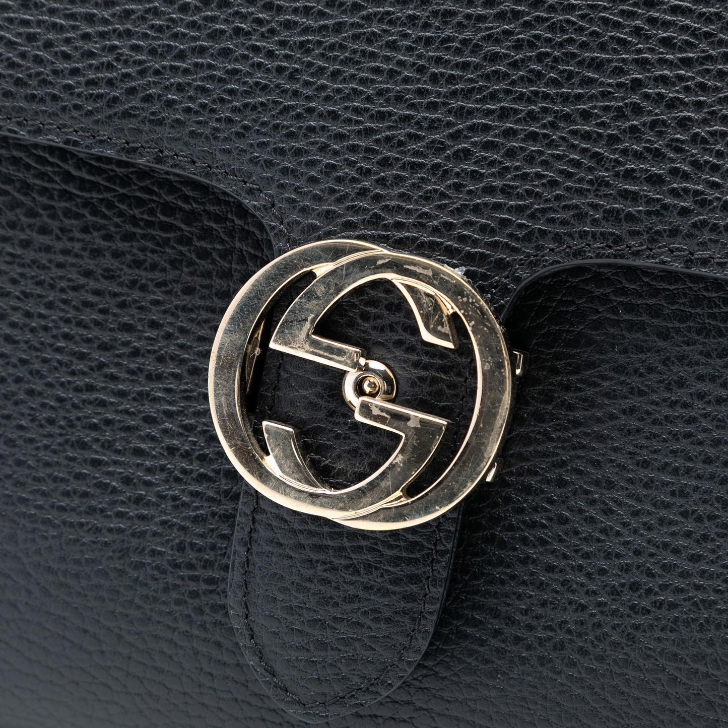 Gucci Medium Dollar Calf Interlocking G Satchel