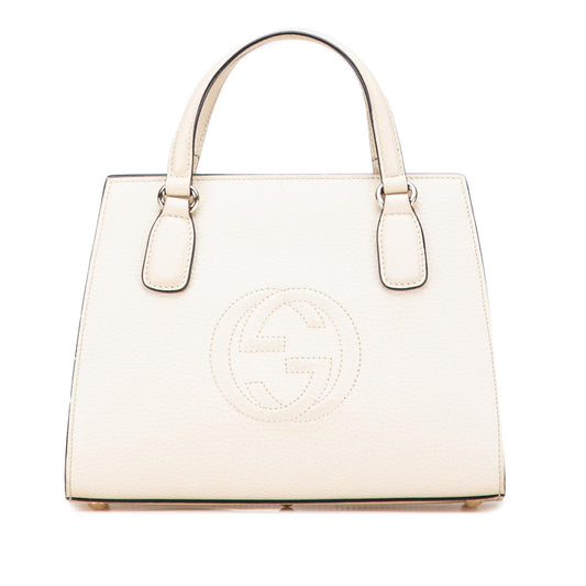 Gucci Medium Dollar Calf Soho Top Handle Convertible Tote