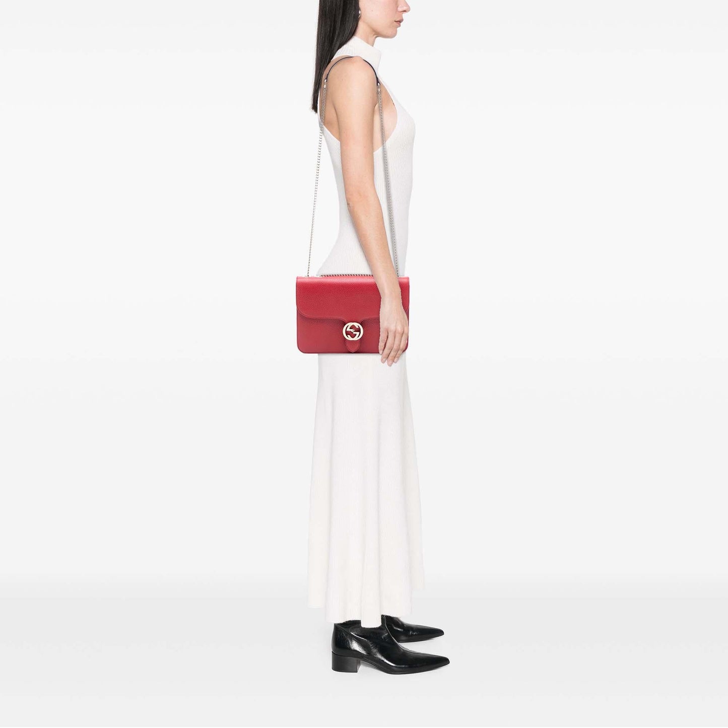 Gucci Medium Dollar Calfskin Interlocking G Crossbody