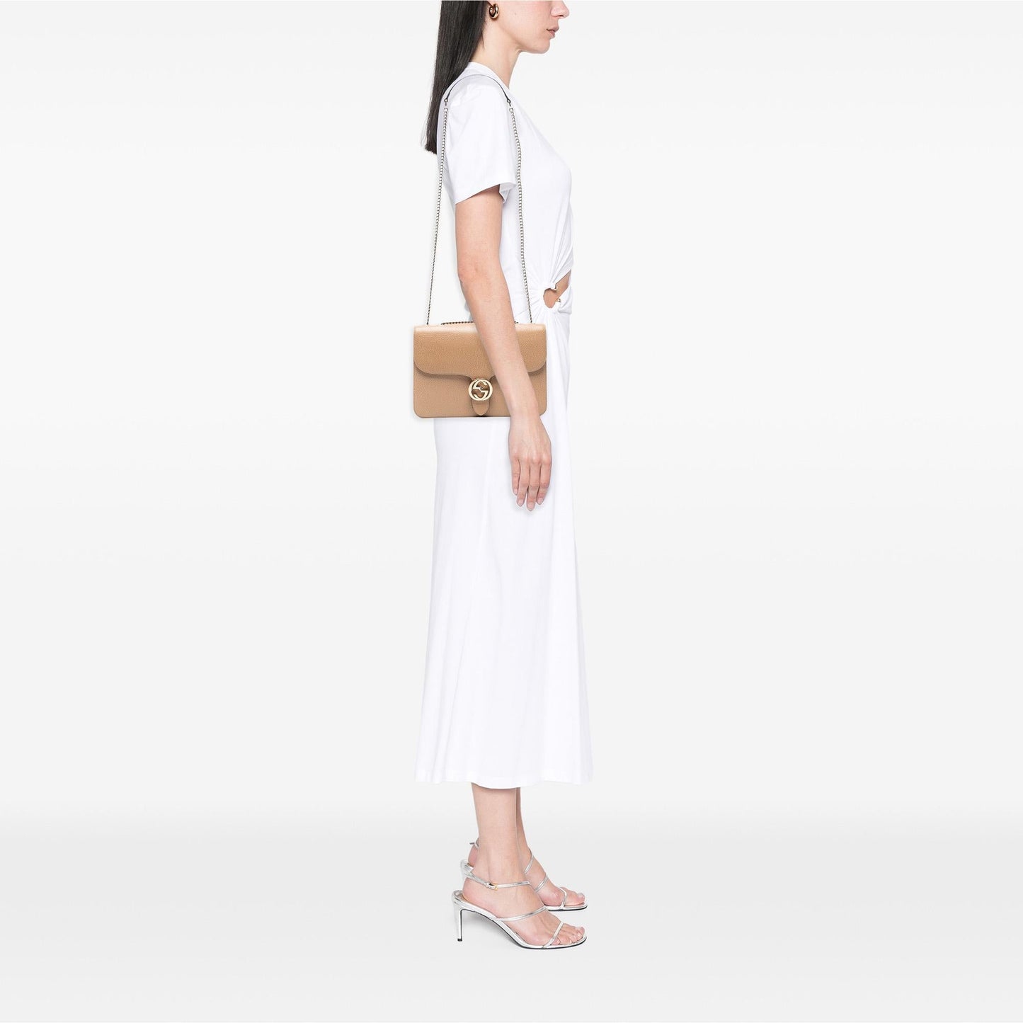 Gucci Medium Dollar Calfskin Interlocking G Crossbody