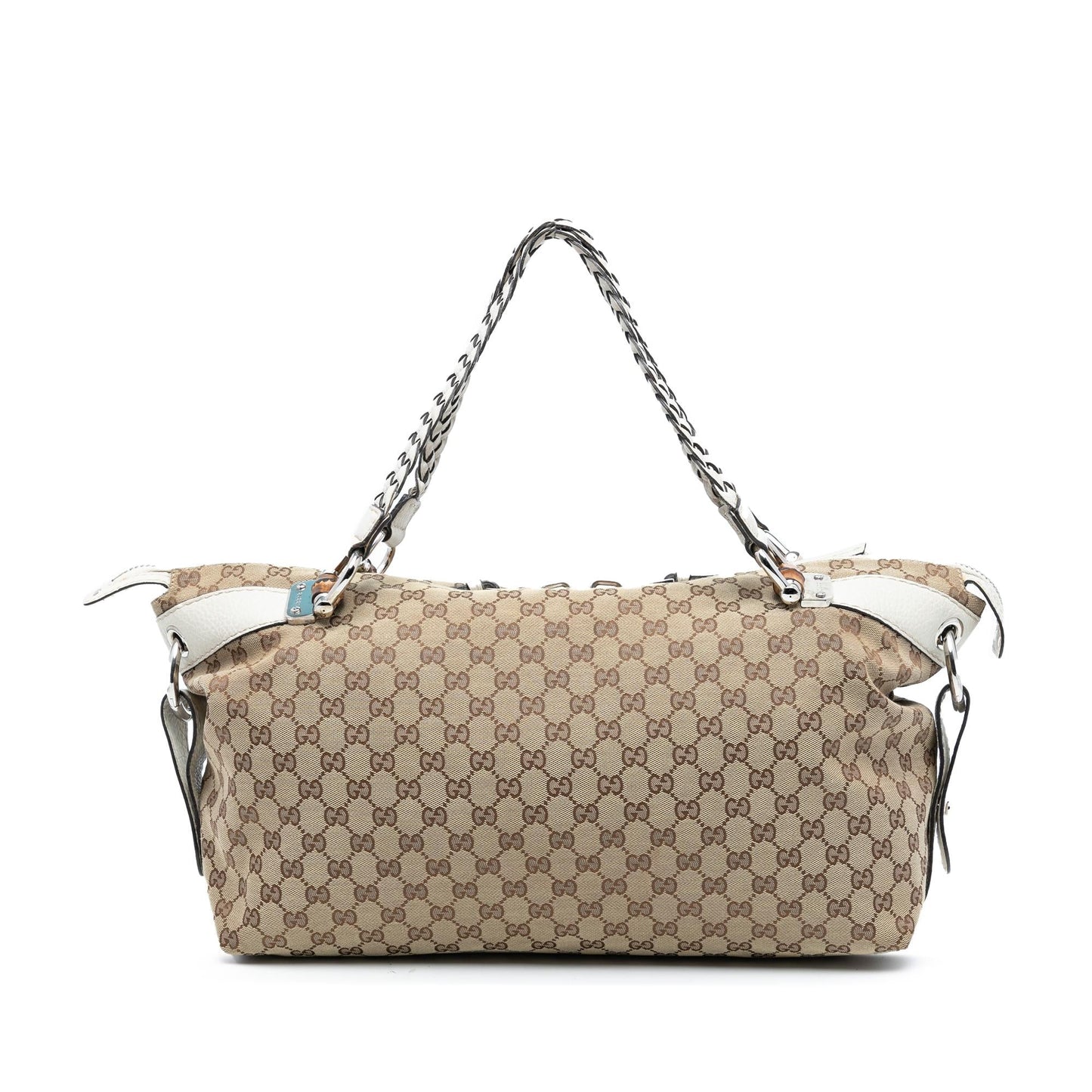 Gucci Medium GG Canvas Bamboo Bar Tote