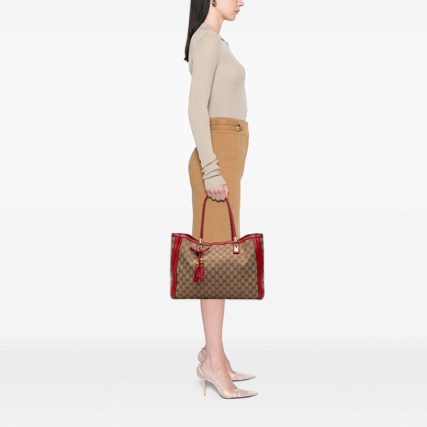 Gucci Medium GG Canvas Bella Tote