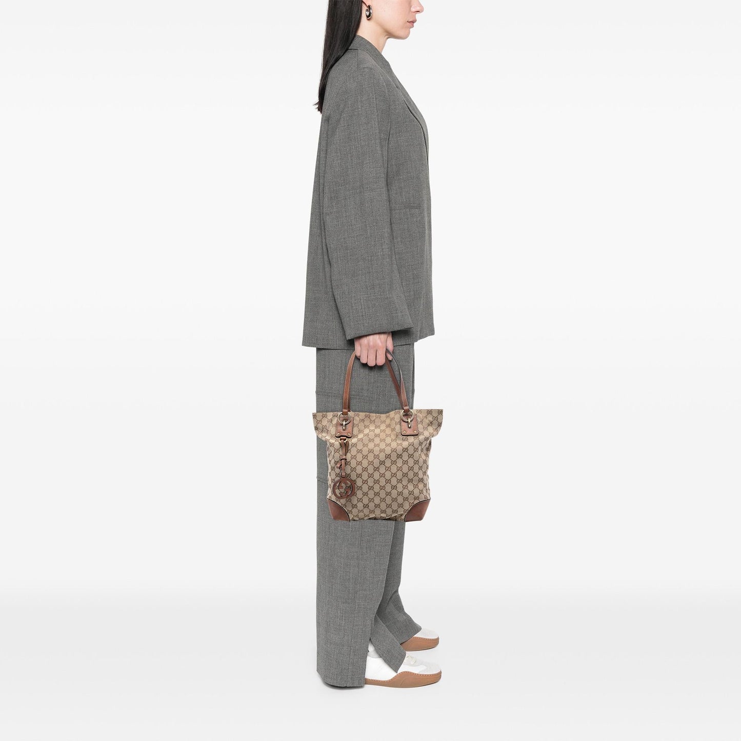 Gucci Medium GG Canvas GG Charm Tote