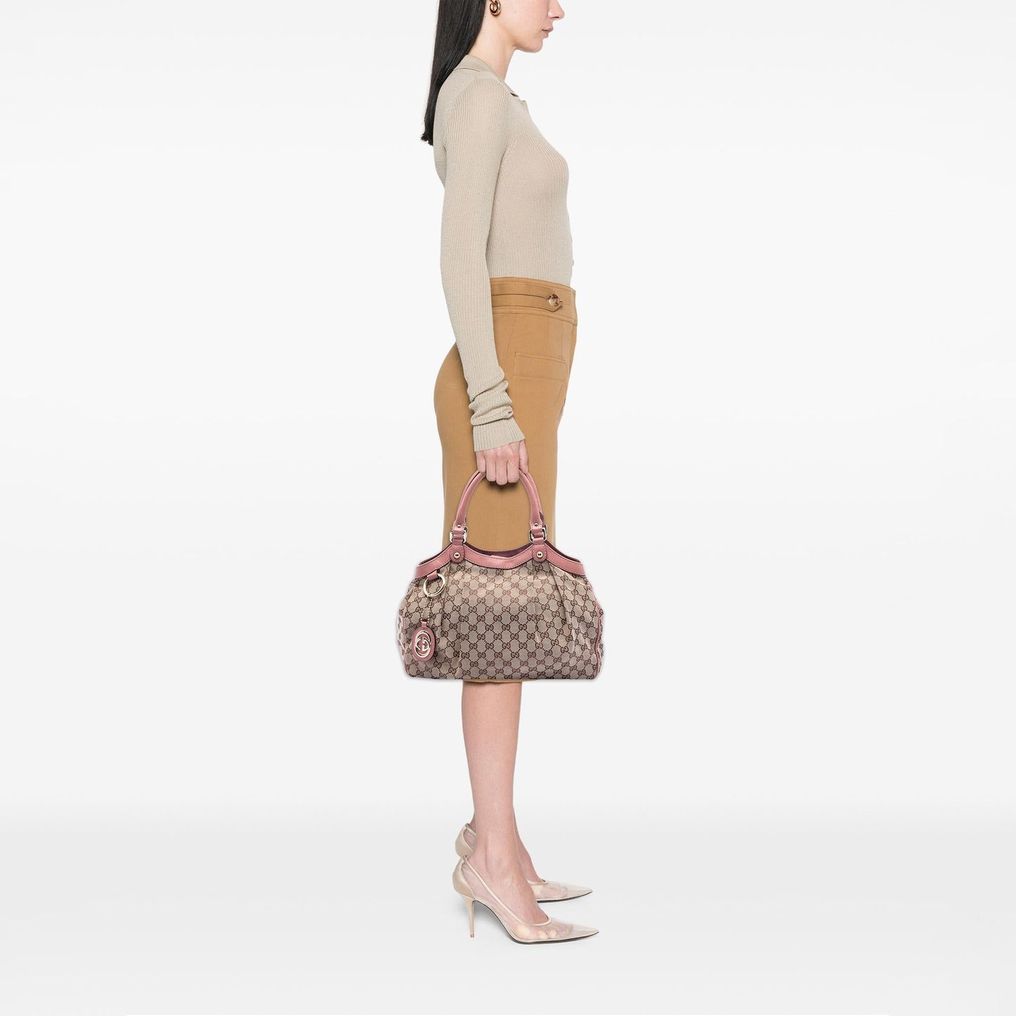 Gucci Medium GG Canvas Sukey Tote