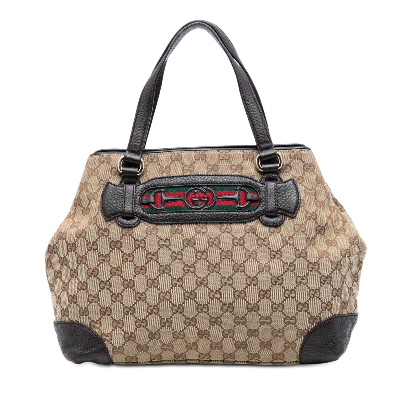 Gucci Medium GG Canvas Web Dressage Tote