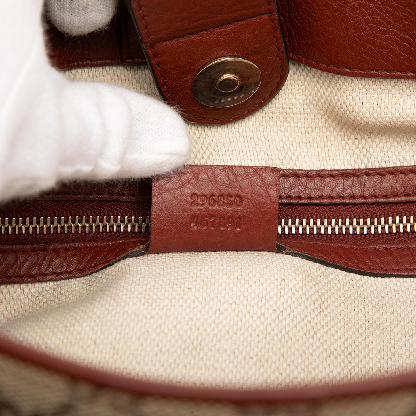 Gucci Medium GG Canvas Web Dressage Tote
