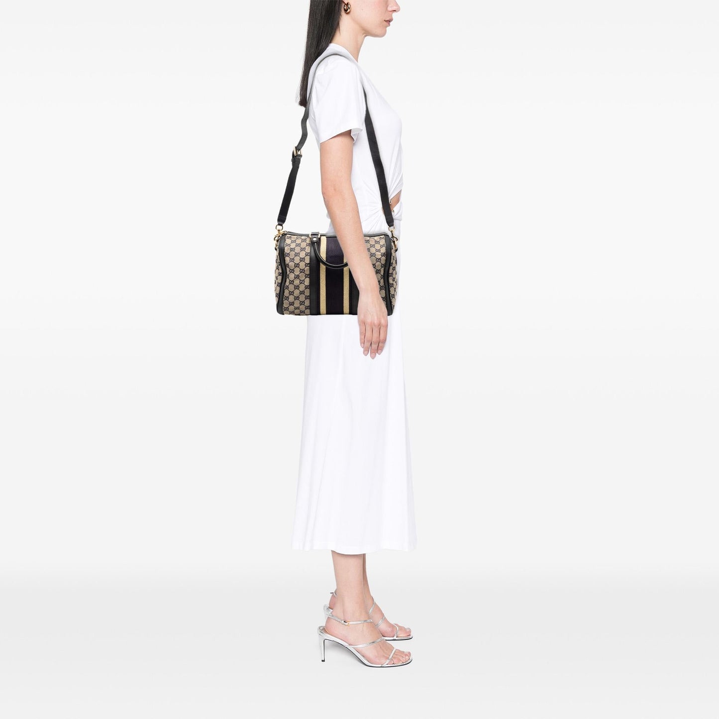 Gucci Medium GG Canvas Web Joy Boston Bag