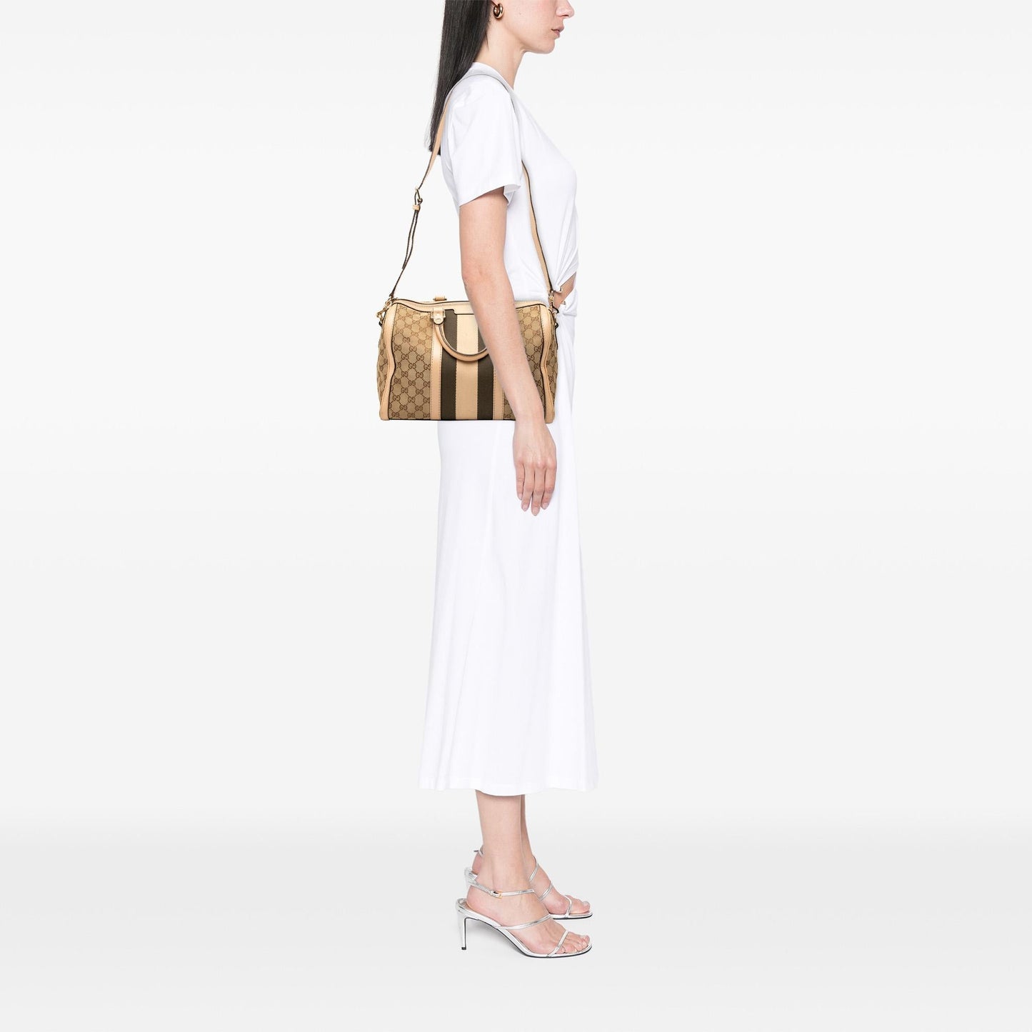 Gucci Medium GG Canvas Web Joy Boston Bag
