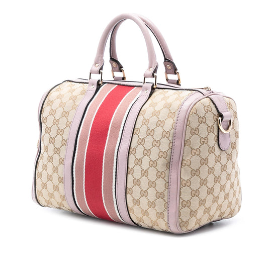 Gucci Medium GG Canvas Web Joy Boston Bag
