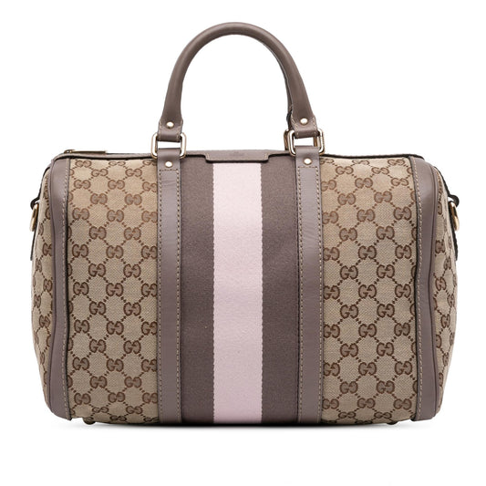Gucci Medium GG Canvas Web Joy Boston Bag