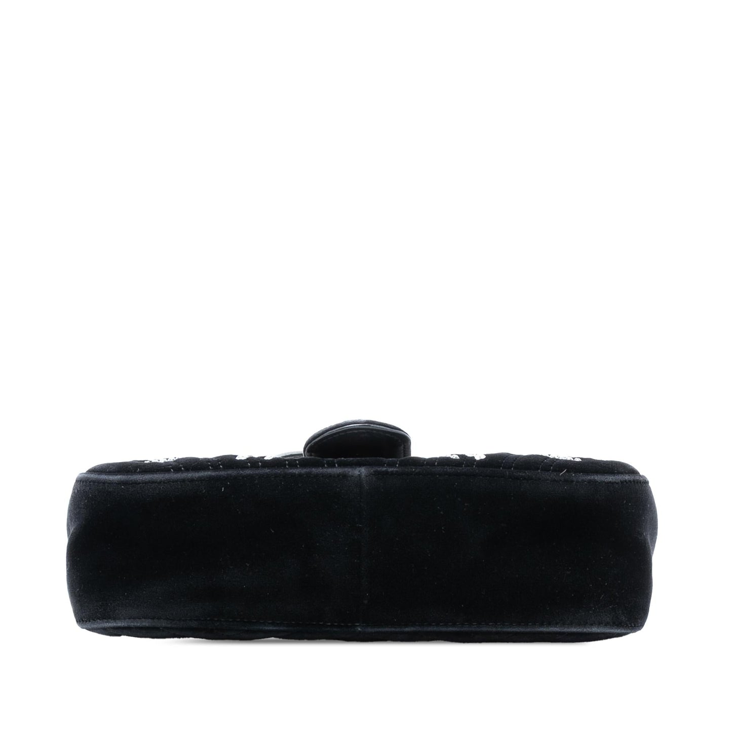Gucci Medium GG Marmont Matelasse Velvet Crystal Embellished Shoulder Bag