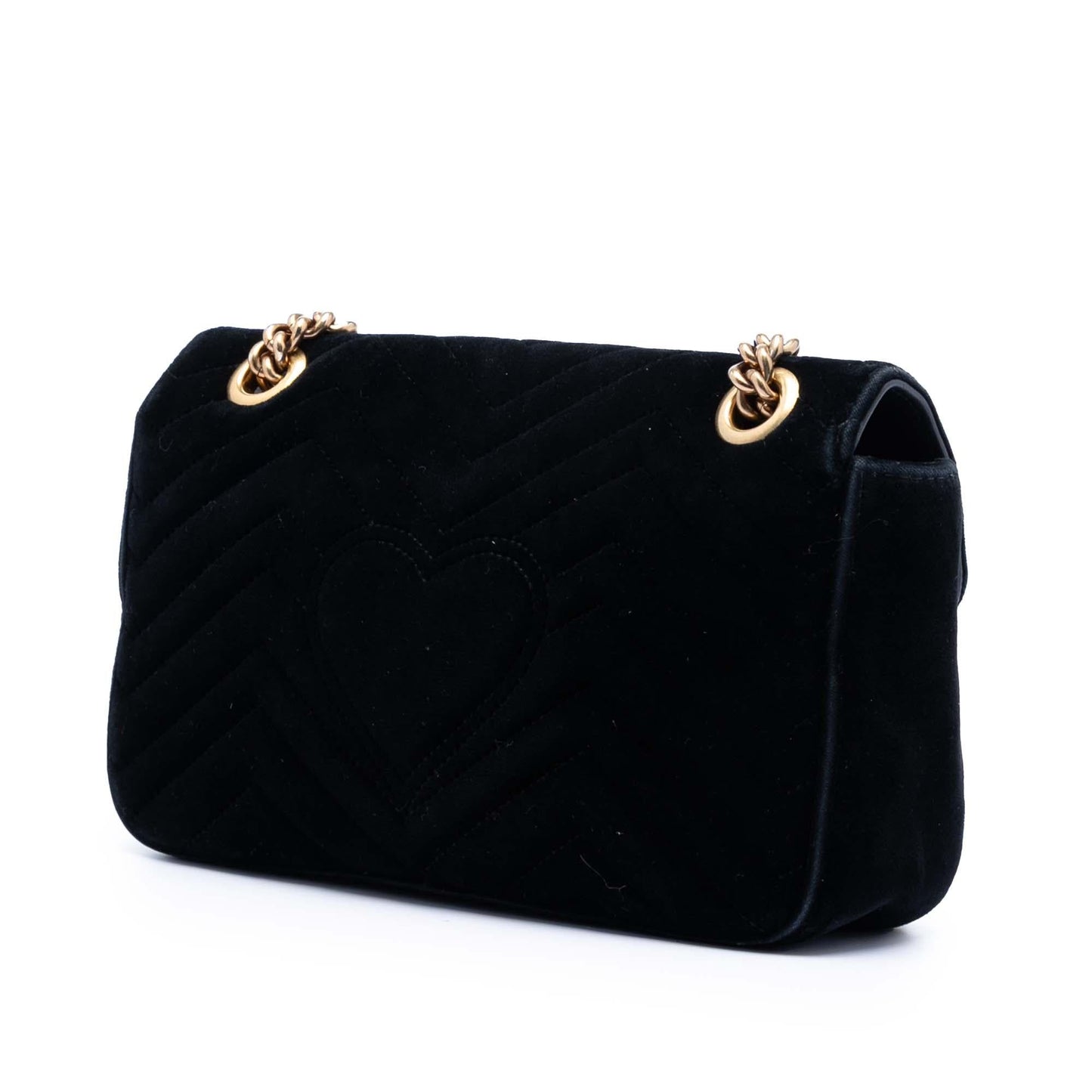 Gucci Medium GG Marmont Matelasse Velvet Shoulder Bag
