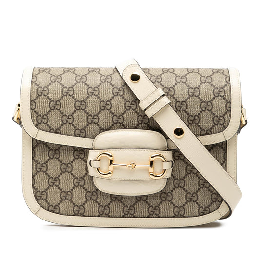 Gucci Medium GG Supreme Horsebit 1955 Shoulder Bag