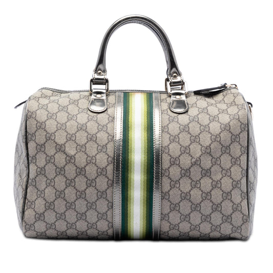 Gucci Medium GG Supreme Joy Web Boston Bag